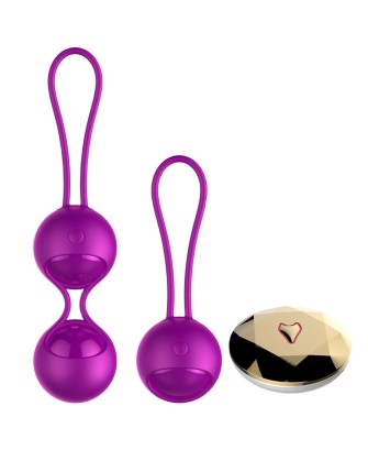 Kulki-Vibrating Silicone Kegel Balls Set USB 10 Function / Remote control