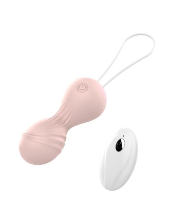 Kulki-Vibrating Silicone Kegel Balls USB 10 Function / Remote control -Flesh