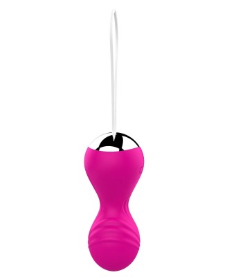 Kulki-Vibrating Silicone Kegel Balls USB 10 Function / Remote control -Pink