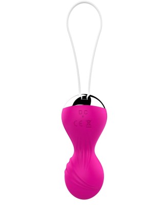 Kulki-Vibrating Silicone Kegel Balls USB 10 Function / Remote control -Pink