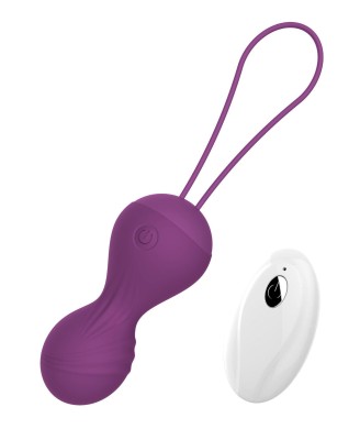 Kulki-Vibrating Silicone Kegel Balls USB 10 Function / Remote control -Purple