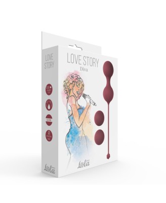 Vaginal balls set Love Story Diva Wine Red