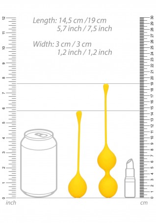 Silicone Kegel Balls Training Set - Carambola