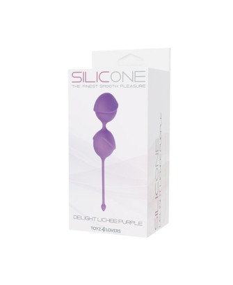Kulki-PALLINE DELIGHT PUSSY LICHEE SILICONE PURPLE
