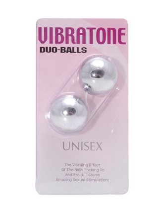VIBRATONE DUO BALLS SILVER BLISTERCARD