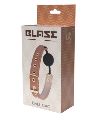 BLAZE ELITE BALL GAG COGNAC VEGAN LEATHER