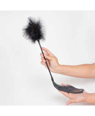 BLACK FEATHER TICKLER & WHIP