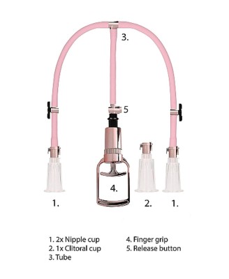 Clitoral & Nipple Pump Set Medium - Rose Gold