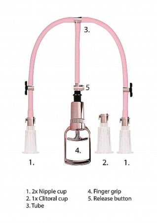 Clitoral & Nipple Pump Set Medium - Rose Gold