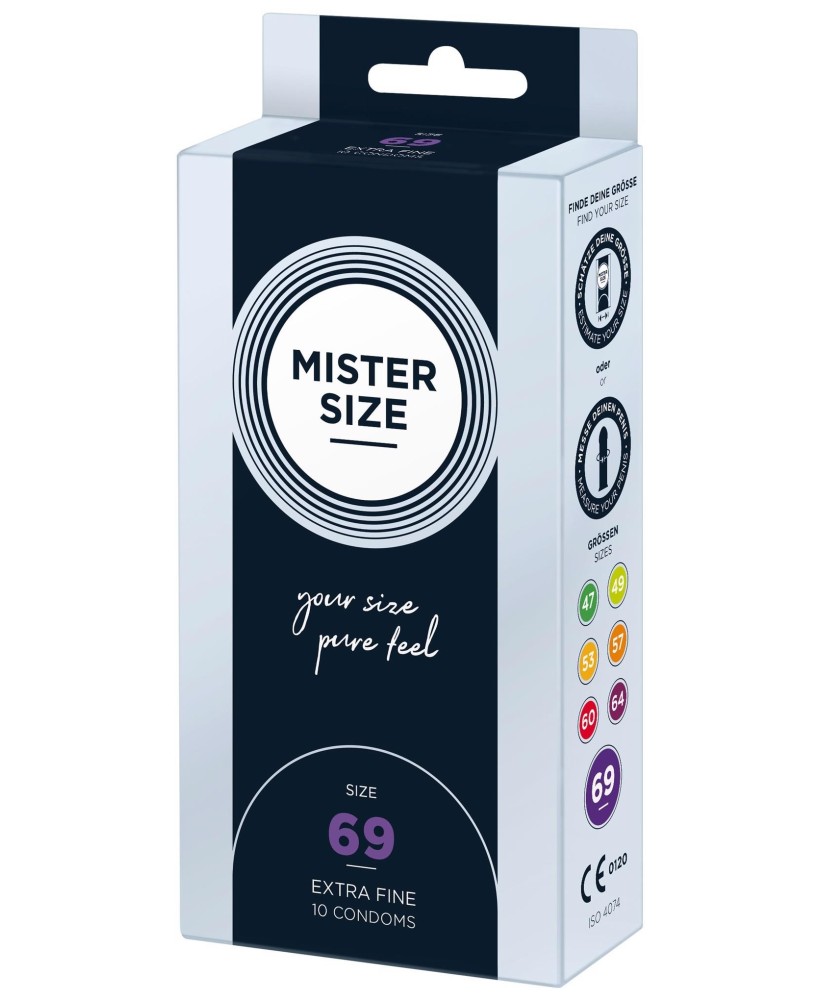 MISTER SIZE 69mm Condoms 10pcs Natural