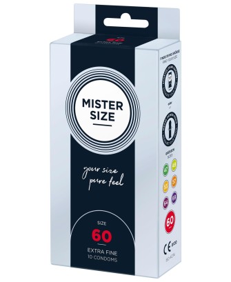 MISTER SIZE 60mm Condoms 10pcs Natural