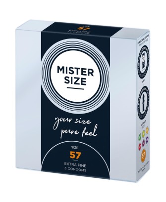 MISTER SIZE 57mm Condoms 3pcs Natural