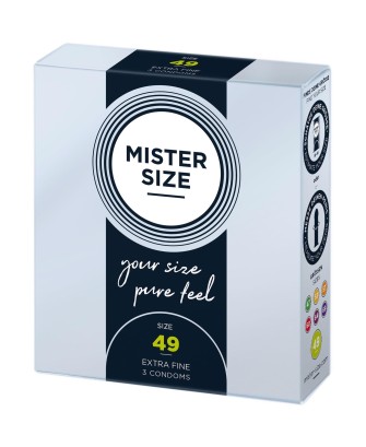 MISTER SIZE 49mm Condoms 3pcs Natural