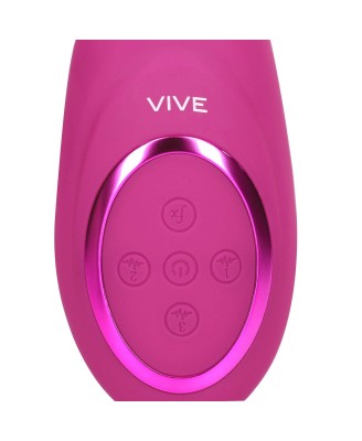Gen - Rechargeable Triple Action G-Spot Vibrator with Pulse Wave  and Vibrating Bristles - Pink