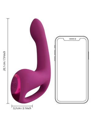 Riko - Rechargeable Triple Action Thumper with Advanced Finger Motion & Pulse Wave Stimulator - Pink