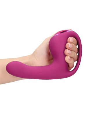 Riko - Rechargeable Triple Action Thumper with Advanced Finger Motion & Pulse Wave Stimulator - Pink