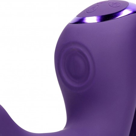 Riko - Rechargeable Triple Action Vibrator with Advanced Finger Motion & Pulse Wave Stimulator – Purple