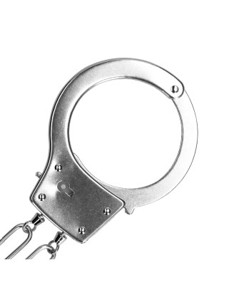 Metal Hand Cuffs - Silver