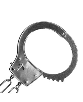 Metal Hand Cuffs - Silver