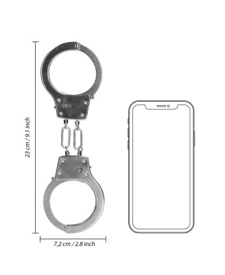 Metal Hand Cuffs - Silver