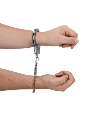Metal Hand Cuffs - Silver
