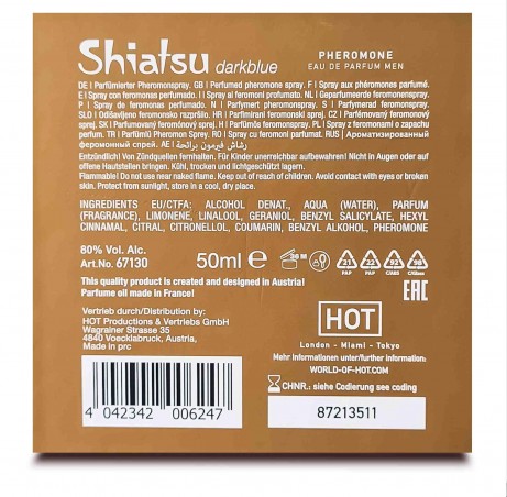 SHIATSU Pheromon Fragrance man darkblue  50 ml