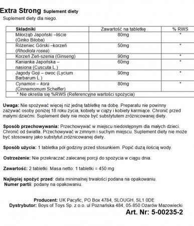 Suplement Diety - Extra Strong 2 Capsules