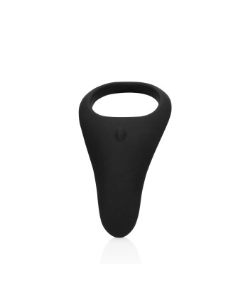 Pointed Vibrating Cock Ring - Licorice Black