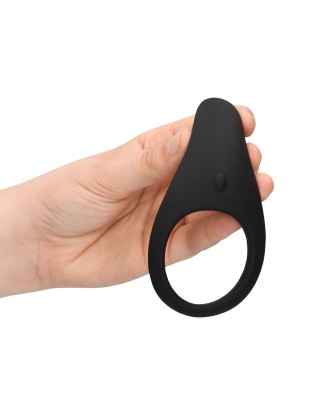 Pointed Vibrating Cock Ring - Licorice Black