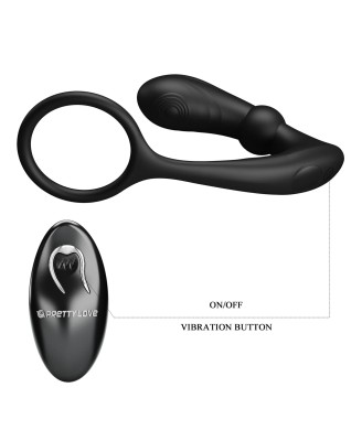 PRETTY LOVE - Warren Black, 12 vibration functions 12 pulse wave settings Wireless remote control