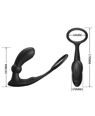 PRETTY LOVE - Warren Black, 12 vibration functions 12 pulse wave settings Wireless remote control
