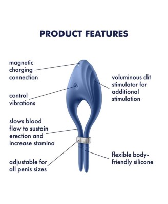 Pierścień-Duelist Ring Vibrator (Blue)