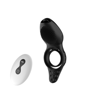 Remote powerful Tognue simulate cock ring - Wibrujący Pierścień Erekcyjny
