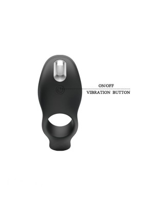 PRETTY LOVE - Vibration Penis Sleeve 7 FUNCTIONS BLACK