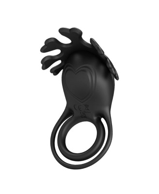 PRETTY LOVE - VIBRANT PENIS RING RUBEN Black, 7 vibration functions