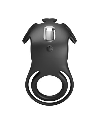 PRETTY LOVE - VIBRANT PENIS RING RUBEN Black, 7 vibration functions