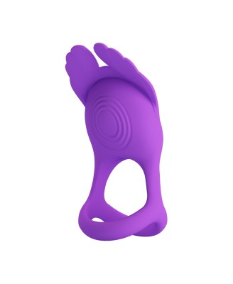 PRETTY LOVE - VIBRANT PENIS RING SILAS Black, 7 vibration functions