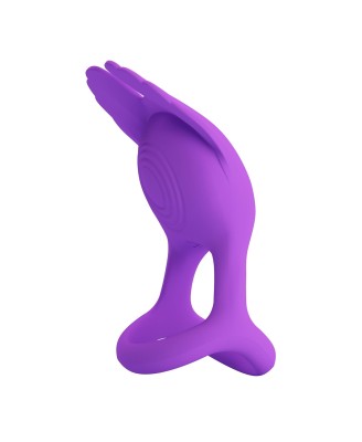 PRETTY LOVE - VIBRANT PENIS RING SILAS Black, 7 vibration functions