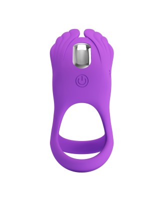 PRETTY LOVE - VIBRANT PENIS RING SILAS Black, 7 vibration functions