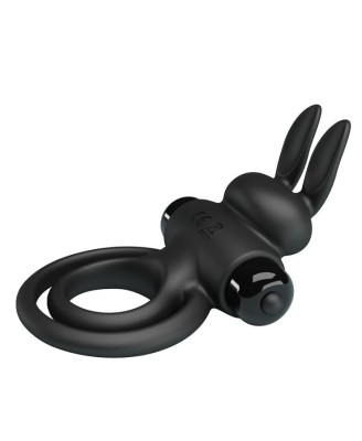 PRETTY LOVE - VIBRANT PENIS RING III Black