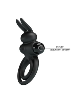 PRETTY LOVE - VIBRANT PENIS RING III Black