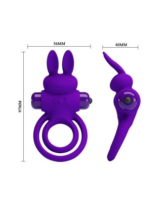 PRETTY LOVE - VIBRANT PENIS RING III 10 Functions Purple