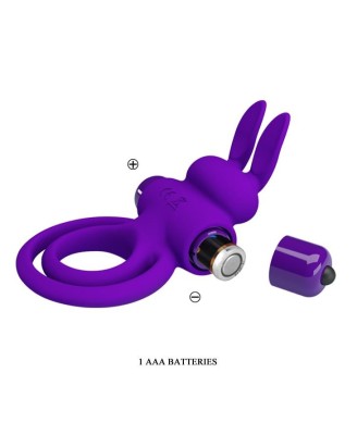 PRETTY LOVE - VIBRANT PENIS RING III 10 Functions Purple