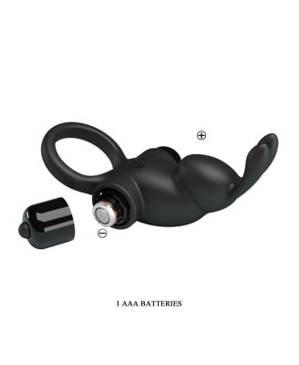 PRETTY LOVE - VIBRANT PENIS RING I Black