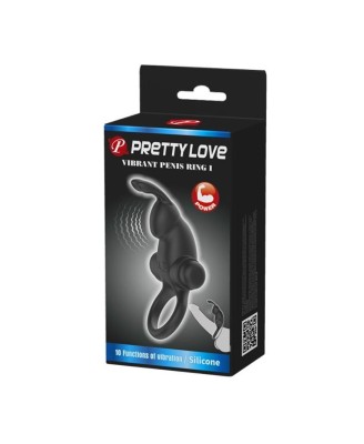 PRETTY LOVE - VIBRANT PENIS RING I Black
