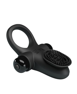 PRETTY LOVE - VIBRANT PENIS RING II Black