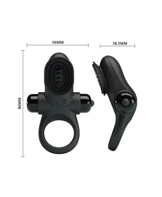 PRETTY LOVE - VIBRANT PENIS RING II Black