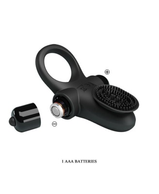 PRETTY LOVE - VIBRANT PENIS RING II Black