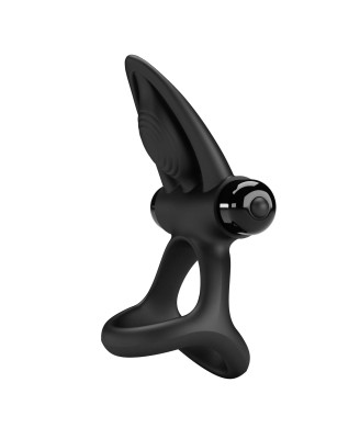 PRETTY LOVE - VIBRATION COCK RING Black, 10 vibration functions