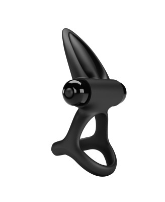 PRETTY LOVE - VIBRATION COCK RING Black, 10 vibration functions